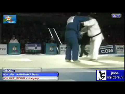Judo 2010 Tblisi: Daiki Kamikawa (JPN) - Volodymyr Begim (UKR) [+100kg].