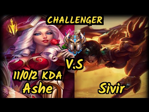 esA (ASHE) vs SIVIR - 11/0/2 KDA BOTTOM ADC CHALLENGER GAMEPLAY - BR