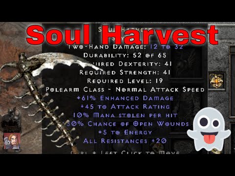 D2R Unique Items - Soul Harvest (Scythe)
