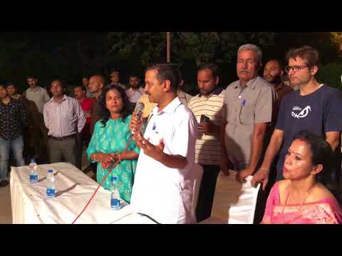 Delhi CM Arvind Kejriwal Interacts with the residents of Sarojini Nagar , New Delhi