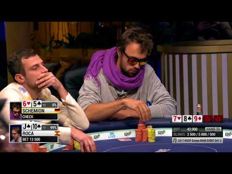 Flopped Straight Sends Schemion Packing (2017 WSOPE Main Event)
