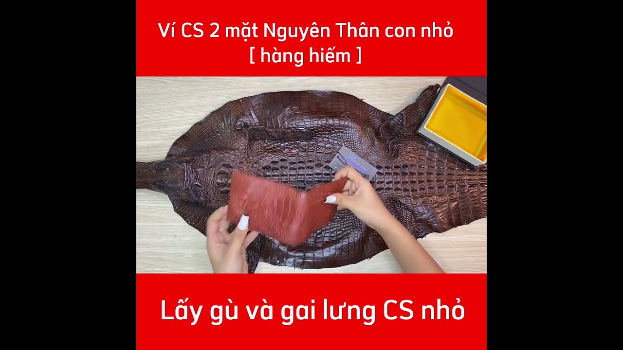 Bóp Cá Sấu 2 Mặt Nguyên Thân Cá Sấu Con (Hàng hiếm) VS202ND