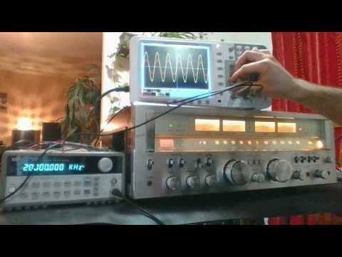 Performance test of Sansui G-8000 using oscilloscope and spectrum analyzer