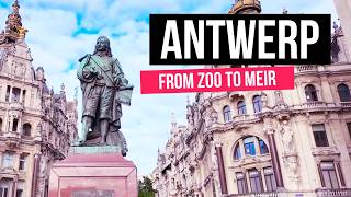 🇧🇪 Antwerp Walking Tour 4K | From Antwerp Zoo to the Famous Meir Shopping Street