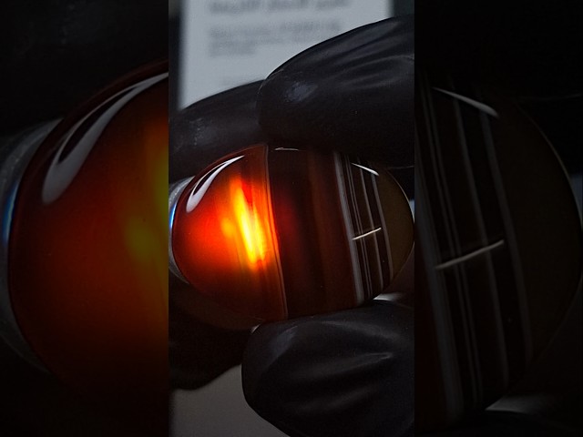 حجر عقيق كلر باند تداخل الوان طبيعي مفحوص بشهادة م...