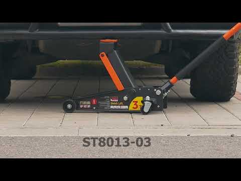фото домкрат подкатной 3т быстрый подъем 130-465 мм startul (стартул) auto (st8013-03). h min 130 мм, h m 0
