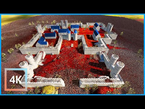 500,000 ORCS Besiege the Castle of 3,400 US Soldiers - Ultimate Epic Battle Simulator 2 UEBS 2 (4K)