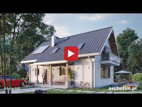 Projekt domu Malachit - archeton.pl - z użytkowym poddaszem 149 m2