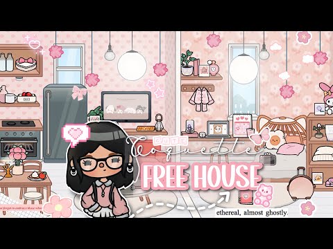 Coquette FREE PINK HOUSE Design🌸Toca Boca House Ideas✨[House Design] TocaLifeWorld |