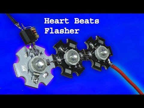 Make a 12 v Heart Beats flasher light, awesome diy light flasher