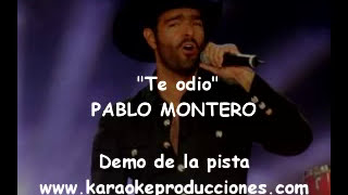 KARAOKE - Pablo Montero - Te odio // DEMO PISTA INSTRUMENTAL
