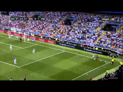 Málaga 0-1 Barcelona. Gol de Adriano