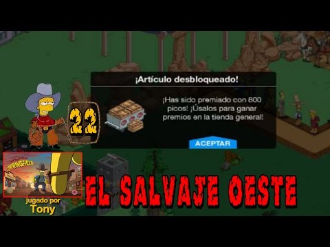 Los Simpson Springfield "El Salvaje Oeste, Cap. 22: "800 picos más y otro monton de piedras" - Tony