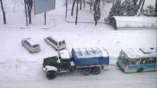 preview picture of video 'Snowstorm in Lviv /Заметіль у Львові/'