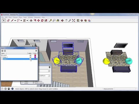 Using Scenes and Layers to Explore Room Design Options