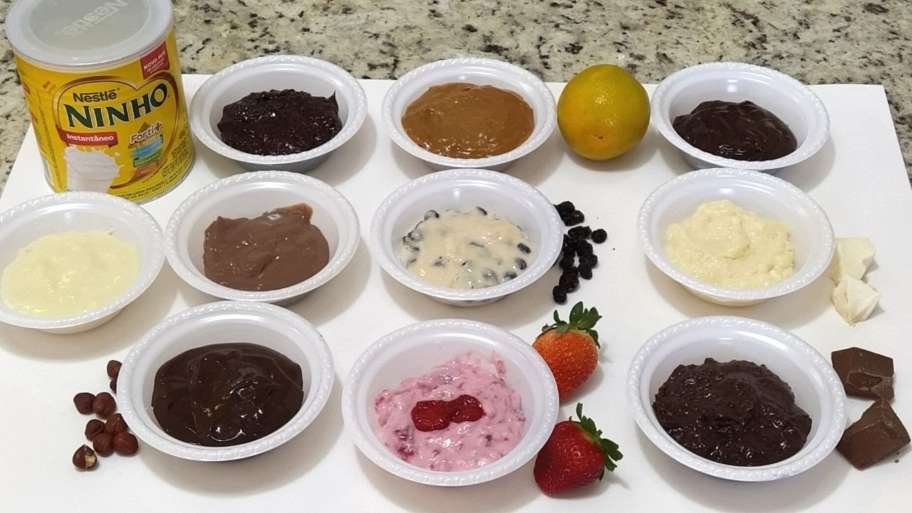 10 Recheios para bolo de pote fácil (Uma só base) serve para copo da felicidade