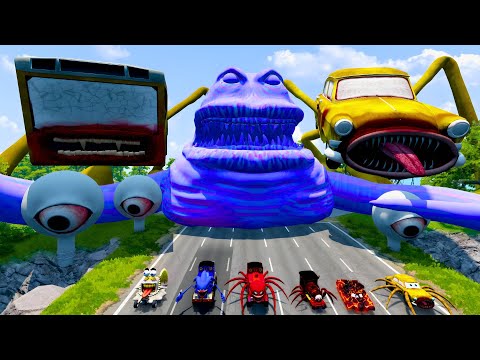 ALL MONSTERS Big & Small Cars with NEW BOU'S REVENGE & BUS EATER & CAR EATER – BeamNG Drive