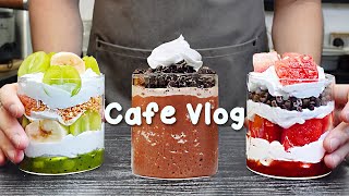 🥝달콤한 과일 파르페가 당신을 제대로 대접합니다🥭지치고 힘들 땐 음료 ASMR로 힐링해요/카페브이로그/Cafe Vlog/ASMR/Tasty Coffee