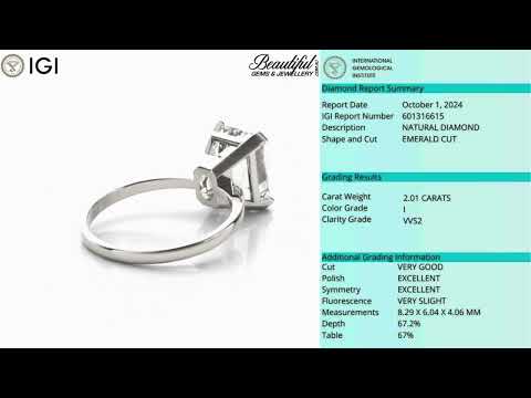 VeryTraditional 2ct Emerald-Cut Diamond Ring