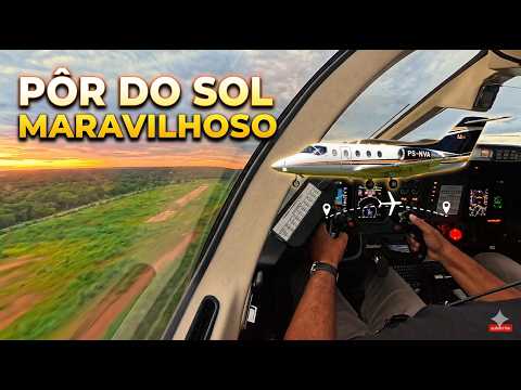 DECOLAMOS NO POR DO SOL E O CÉU ESTAVA ASSIM...