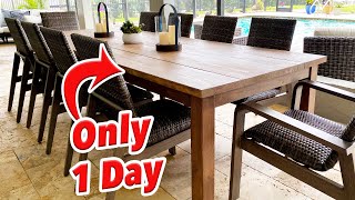 How to Build an Easy Outdoor Table that Seats 10!