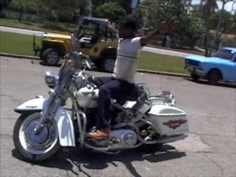 Harley stunt rider in Cuba