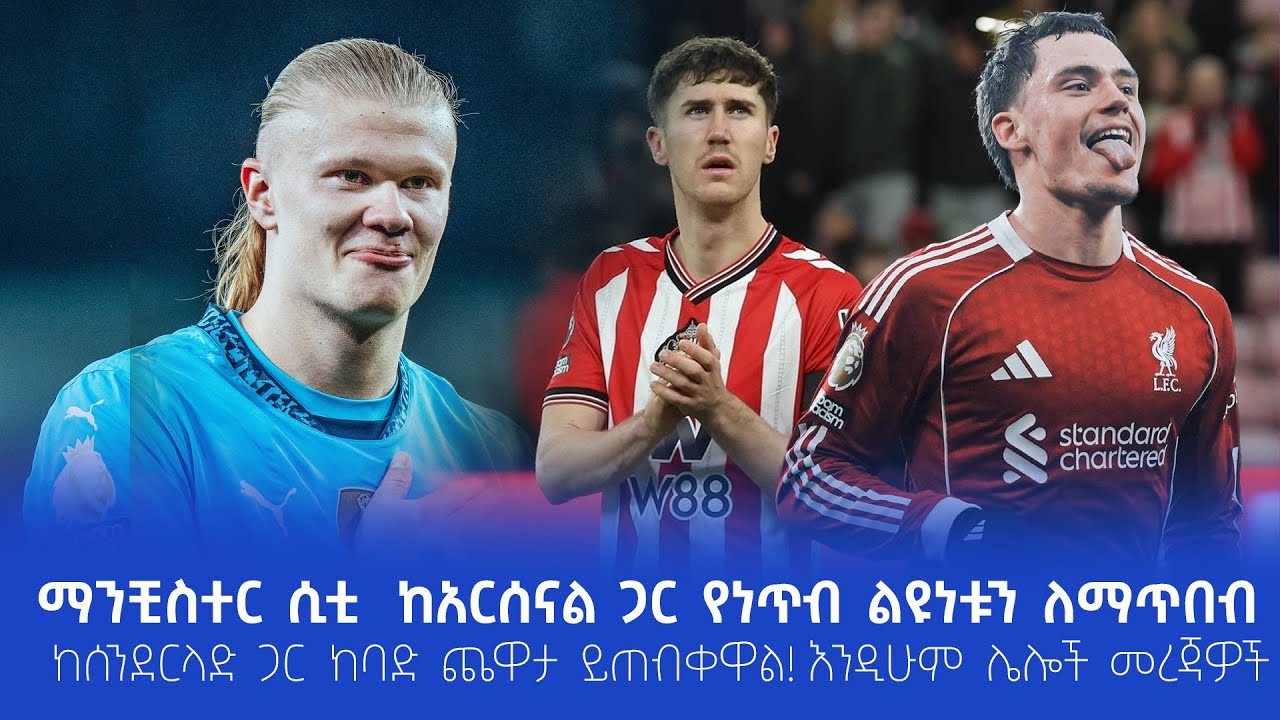 ማንቺስተር ሲቲ  ከአርሰናል ጋር የነጥብ ልዩነቱን ለማጥበብ ከሰንደርላድ ጋር ከባድ ጨ