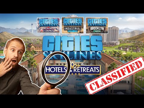 Decoding ALL Secrets in Hotels & Retreats DLC & NEW PACKS Teasers in Cities Skylines!!