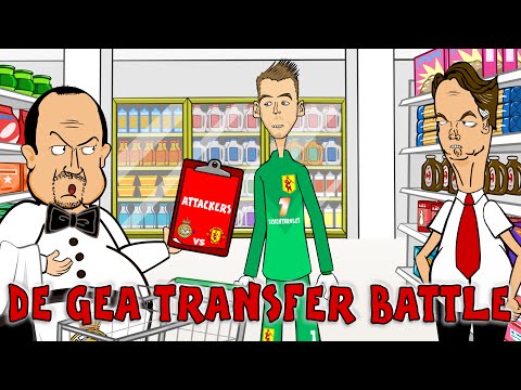 📝De Gea TRANSFER BATTLE📝 Rafa Benitez vs Van Gaal PARODY! (Real Madrid vs Man Utd Cartoon)