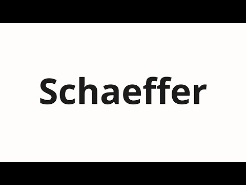 How to pronounce Schaeffer