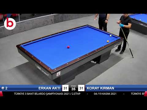 ERKAN AKTI & KORAY KIRMAN Bilardo Maçı - 2021 TÜRKİYE ŞAMPİYONASI 2.ETAP-9.TUR