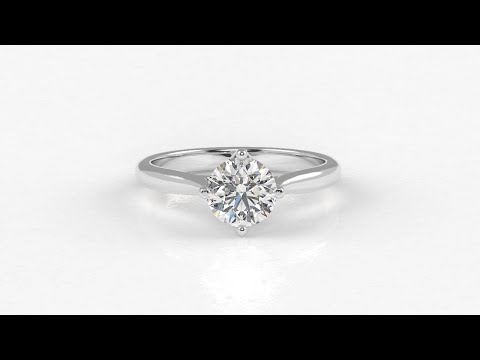 SR1003 Compass Set Solitaire Diamond Engagement Ring