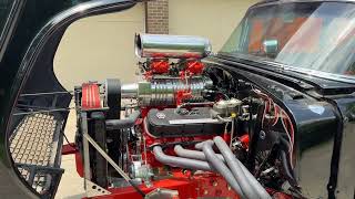 1955 Chevrolet Bel Air 2-Door Sedan Gasser Start Up
