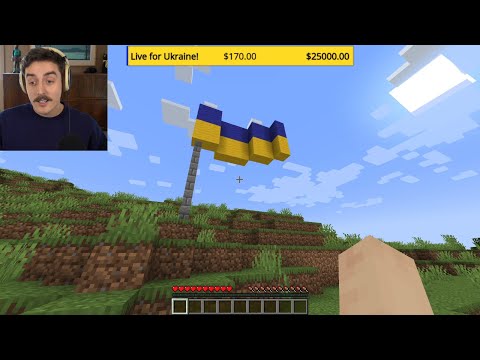 Donating $1000 every time I die in Minecraft - Charity Stream for Ukraine
