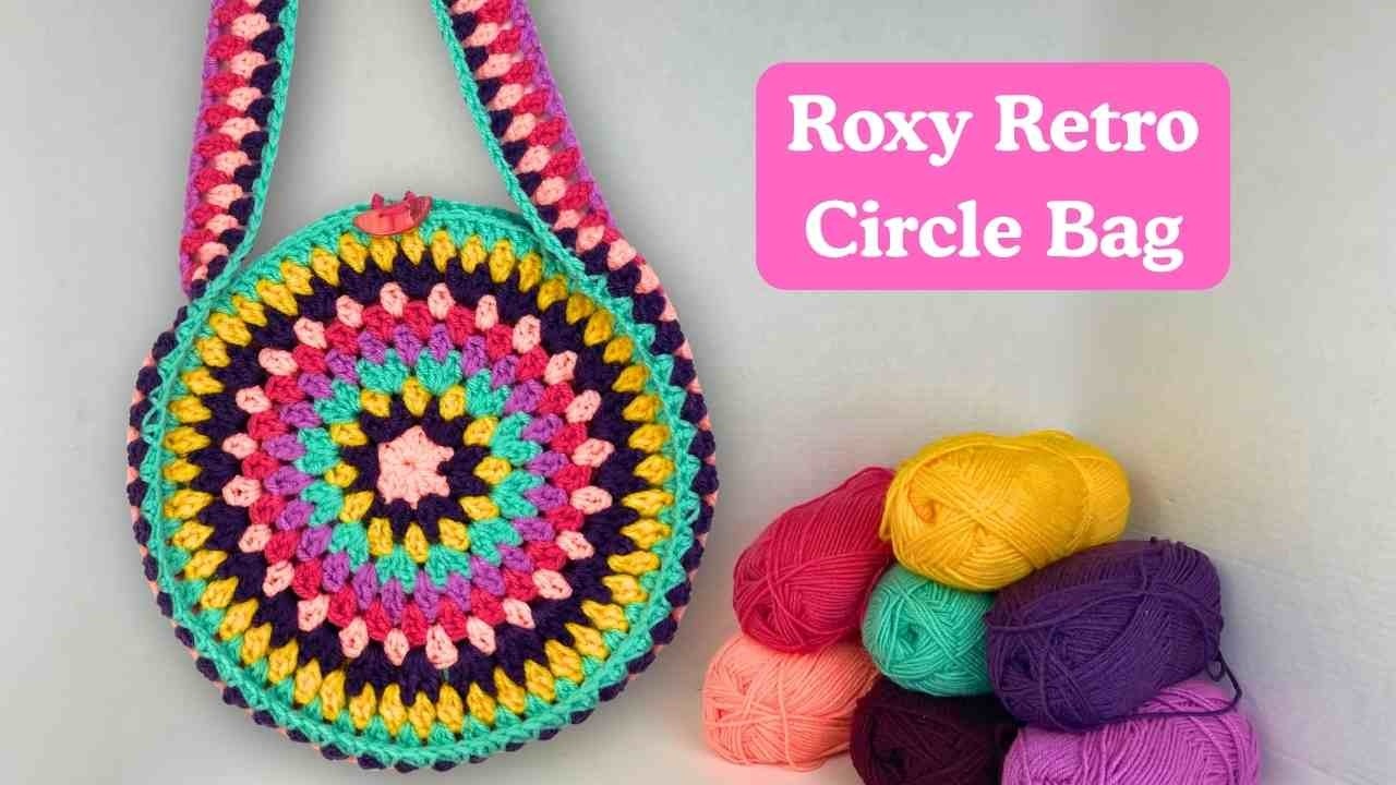 Amazing RETRO Crochet Circle Bag - Easy Pattern