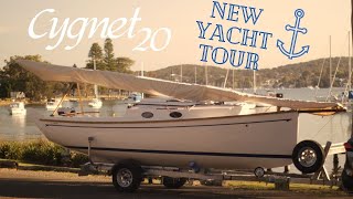 Cygnet 20 trailer sailer NEW BOAT TOUR!