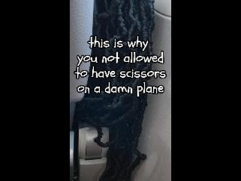 This is why you can't have scissors on a damn plane