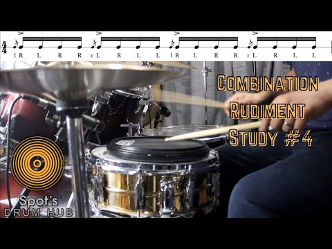 Combination Rudiments Study #4 | Drum Lesson