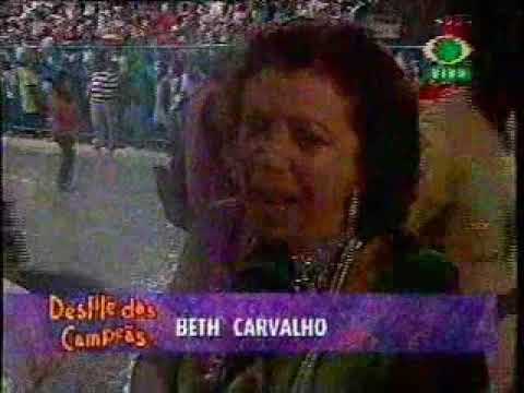 Mangueira, Desfile das Campeãs completo, Band 2002, com entrevistas na concentração.