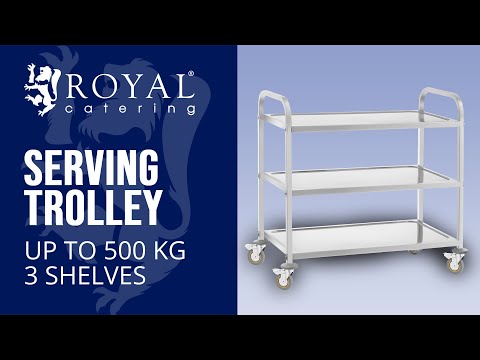 video - Serveringsvagn - 3 hyllplan - upp till 500 kg