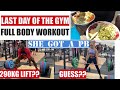 FULL BODY WORKOUT FOR MEN AND WOMEN - THE LAST DAY OF THE GYM!(sets and reps included)