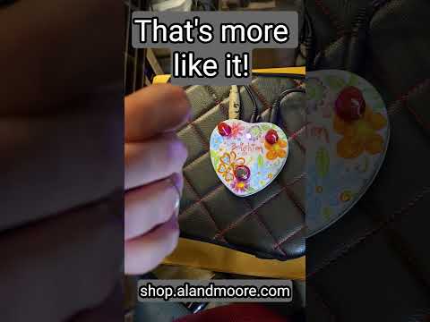 Handmade "Bright-on Tone Boost" booster/drive in a heart-shaped tin! image 5
