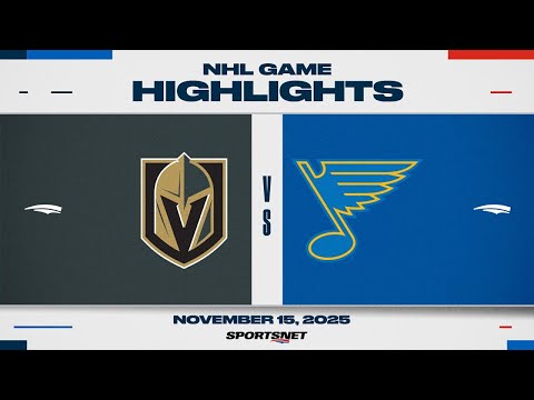 NHL Highlights | Golden Knights vs. Blues - November 15, 2025