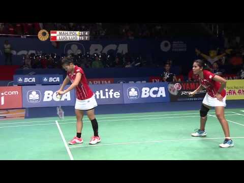 BCA Indonesia Open 2015 | Badminton QF M1-WD | Maheswari/Polii vs Luo Ying/Luo Yu