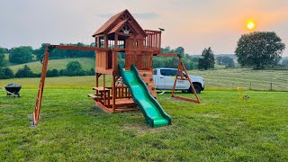 Assembling play set from Lowes