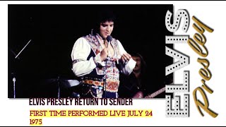 Elvis Presley Return to sender First time performed live  1975
