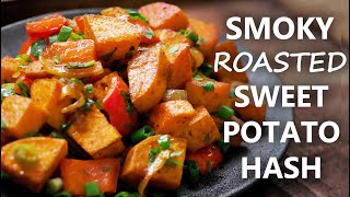 Smoky Roasted Sweet Potato Recipe | Roasted Sweet Potatoes in Oven | Easy Vegan Recipes