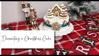 How to decorate a Christmas Fruit Cake with Marzipan & Fondant Icing the Easy Method!