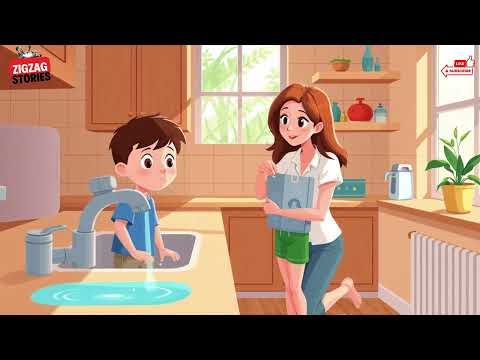 @zigzagstories Cussly Learns To Save Water - Good Habits Bedtime Stories For Kids - SAVE WATER -