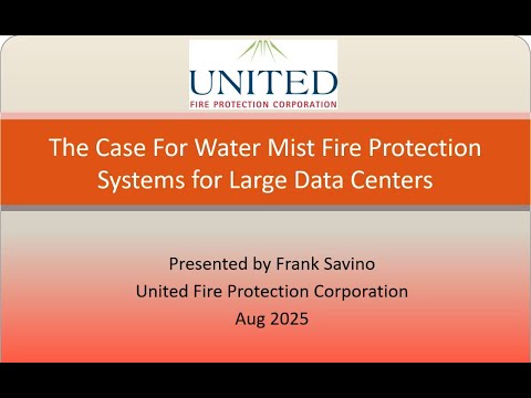 Water Mist Fire Suppression Systems